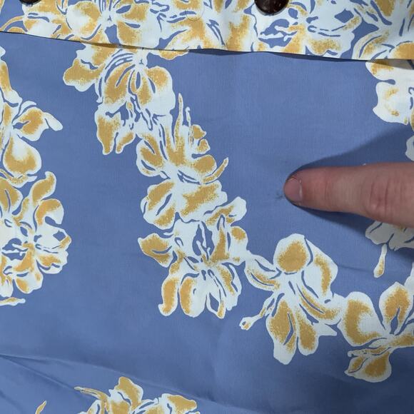 Sun Surf 100% Rayon Lavender Floral Lei Aloha Hawaiian Shirt Japan Made Large - Picture 4 of 10